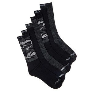 Reebok Men's Pro Series 6 Pack Crew Socks NEW